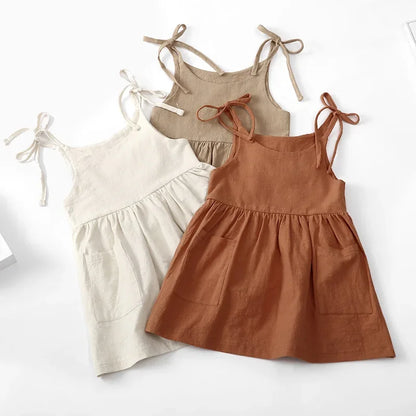 Toddler Girl Cotton Sleeveless Dress