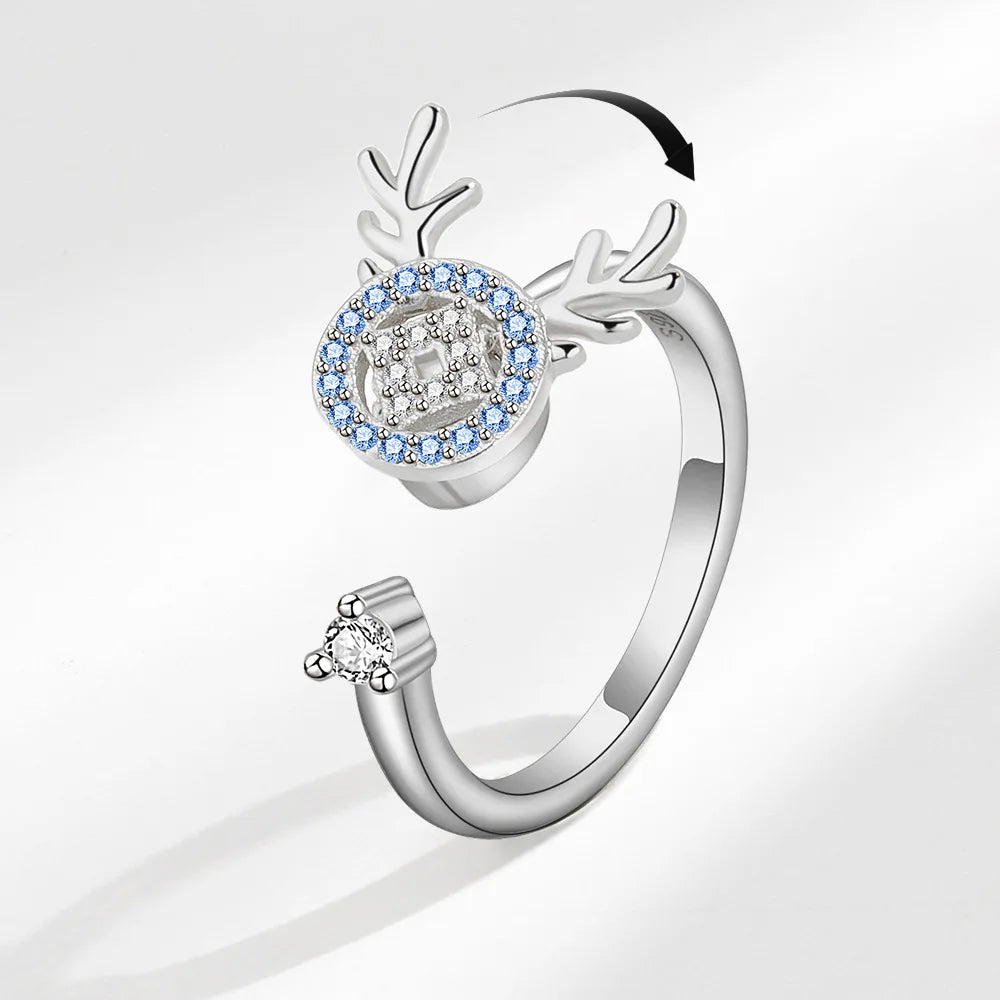 DANA 925 Silver Sunflower Diamond Zircon Ring