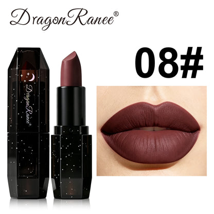 Matte Dark Purple Green Lipstick Waterproof White Black Velvet Lip Stick