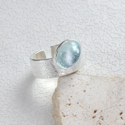 925 Sterling Silver Sparckling Moonstone Minimalist Handmade Ring