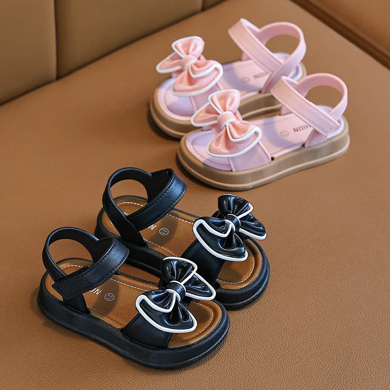 Summer Bow Wearing Versatile Sandals