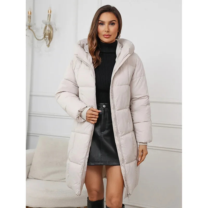 Long Thick Down Cotton Coat