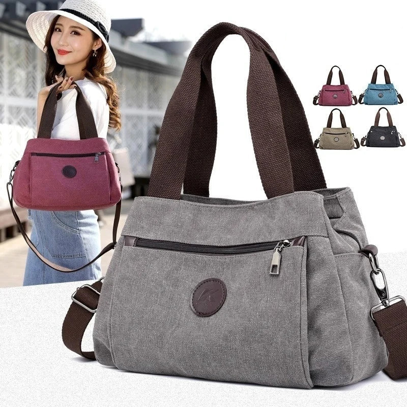 Canvas Handbags Shoulder Messenger Crossbody Tote Large Capacity Bags