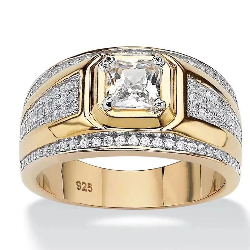 Milangirl Clear Cubic Zircon Luxurious Round Ring