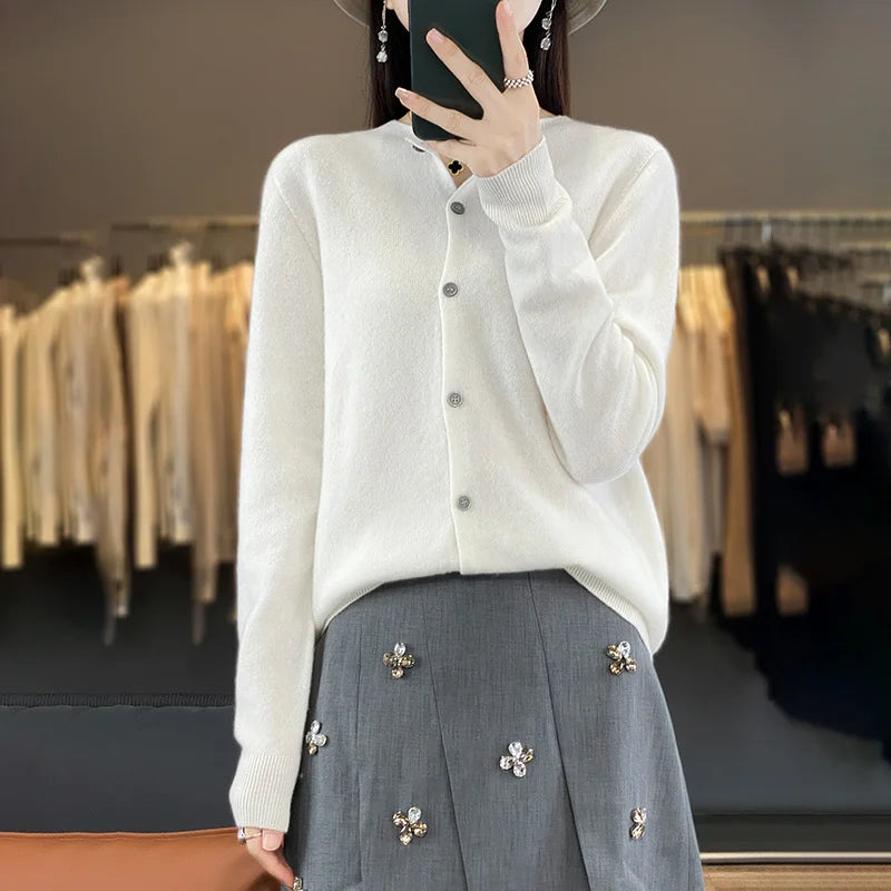 100% Merino Wool O-Neck Sweater