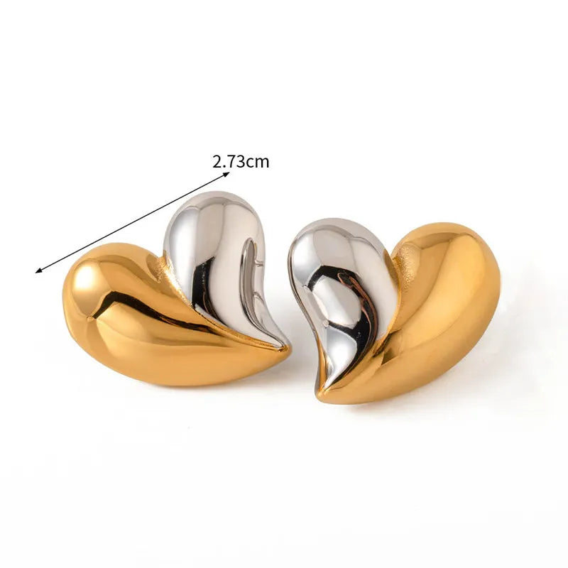 Chunky Golden Stainless Steel Hoop Earrings