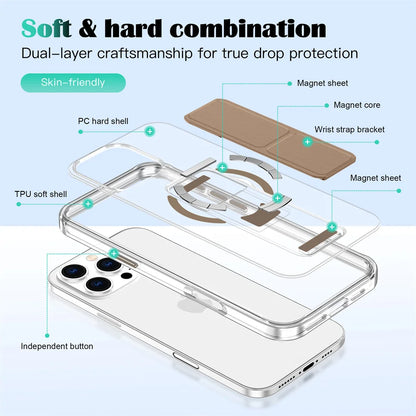 Luxury Folding Wristband Stand Magnetic Phone Case For iPhone Protective Back Cover