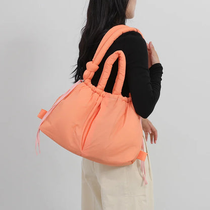 Down Padded Jacket Single Shoulder Tote Bag