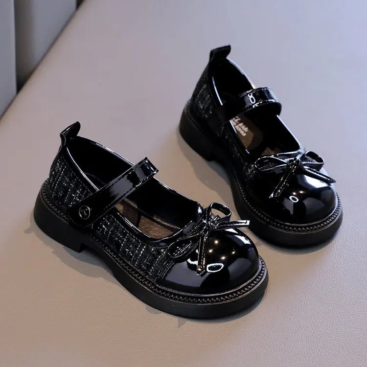 Leather Bowknot Mary Jane Shoes