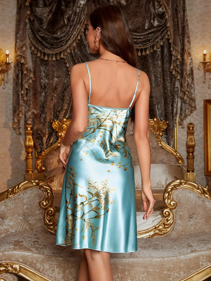 Silk Satin Floral Camisole Nightdress