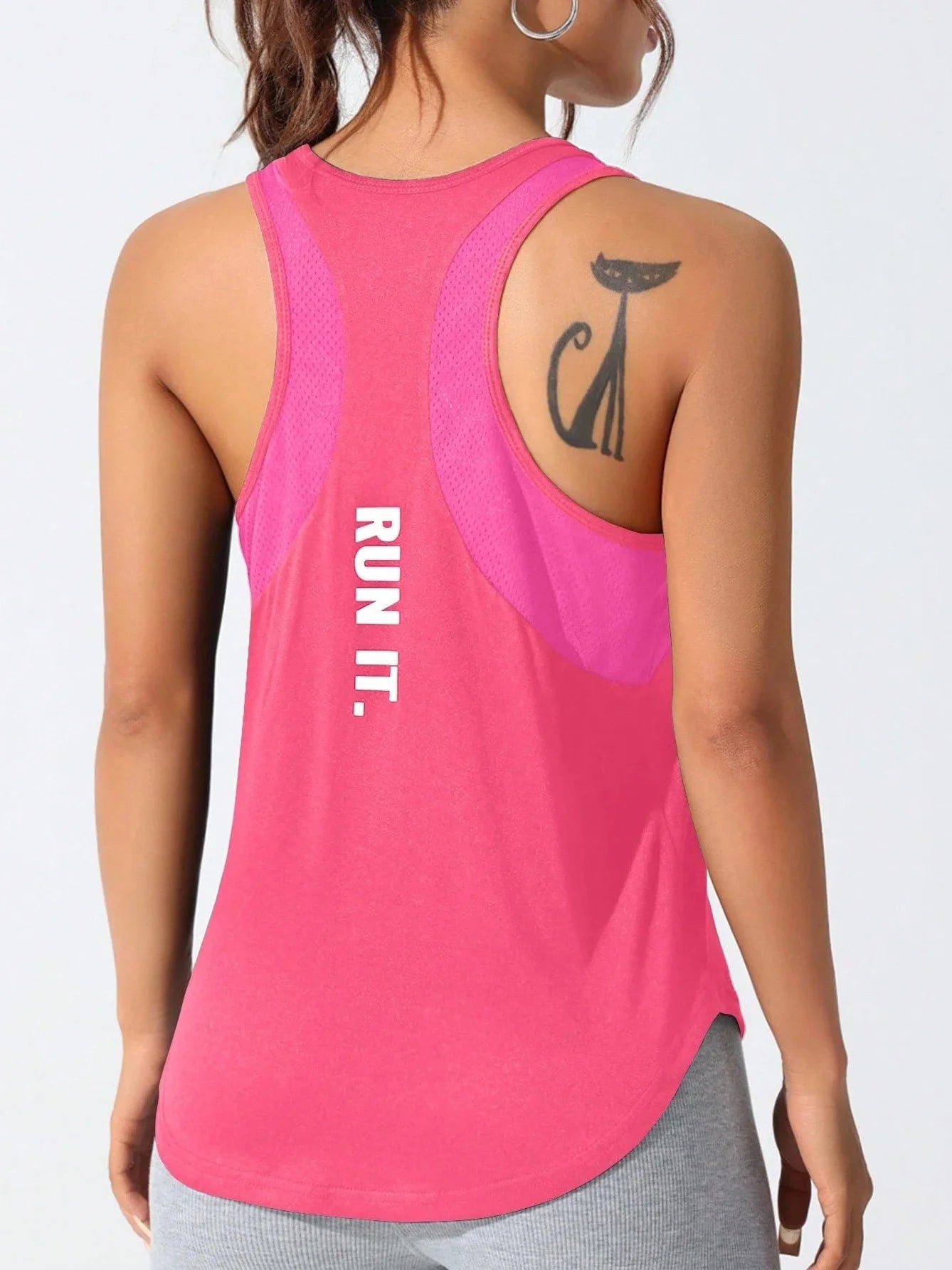 stitched letters quick-drying sports vest