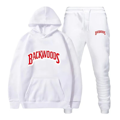 Winter Fleece Red Hoodies Black Casual Jogger Suit Tracksuit Sweatshirt Pullover