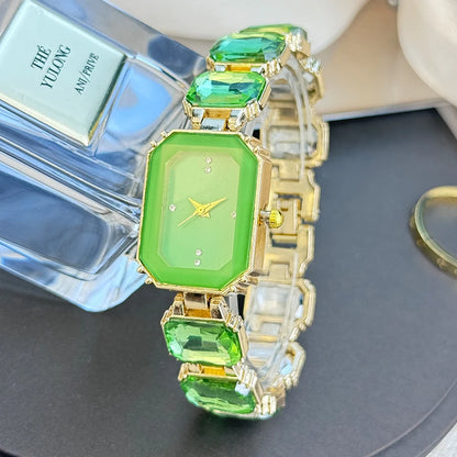 Rhinestone chain rectangular color case rhinesto watch