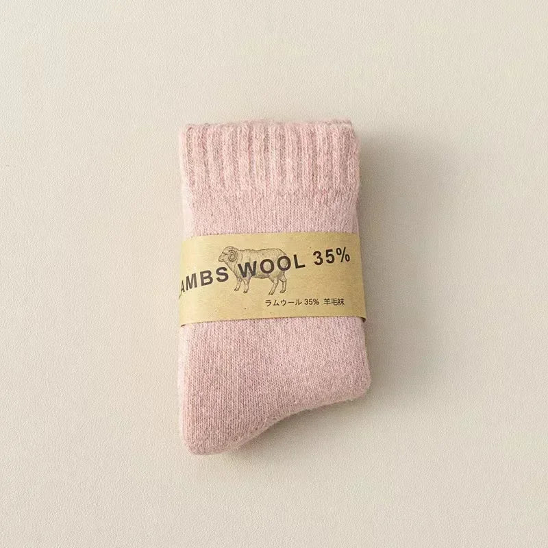 Winter 30% Wool Cashmere Warm Furry Sock Chic Solid Color Calf Sock