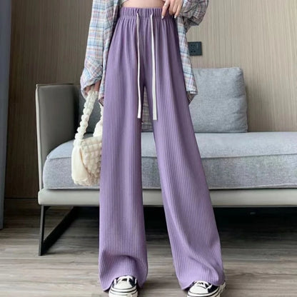 Casual Straight Sporty Wide Leg Pants
