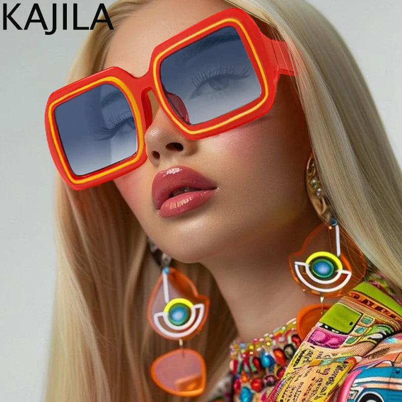 Oversized Square Luxury Vintage Sunglasses