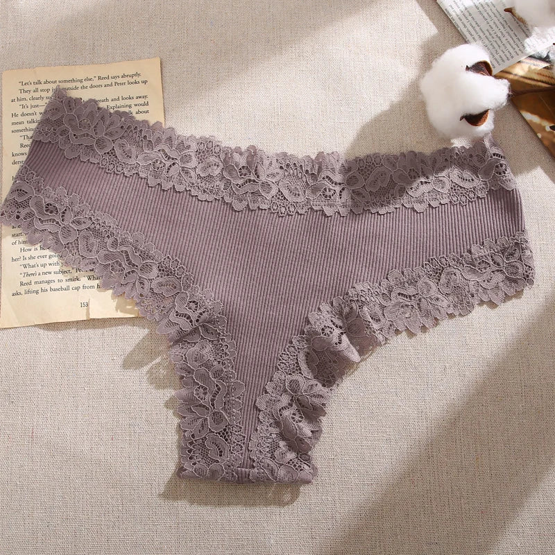 Perspective Lace Panties Sexy Low Rise Brazilian G-String Lingerie