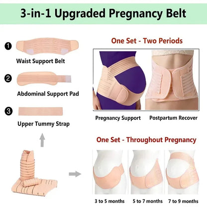Pregnant Support Belly Band Back Belt Adjustable Waist Maternity Pregnancy