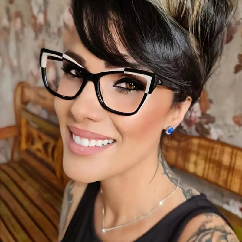 Vintage Square Cat Eye Rectangle Sunglasses