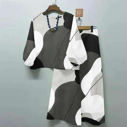Elegant Geometric Print Matching Bohemian Set