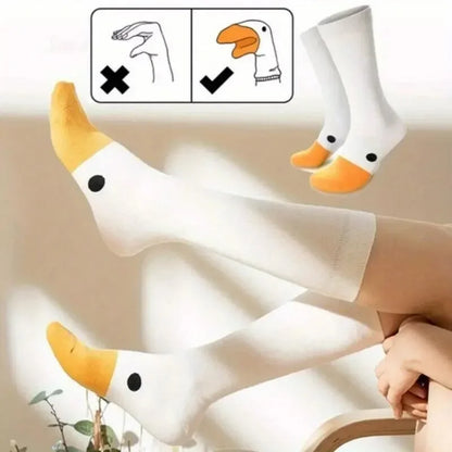 Funny Crazy Goose Head Sport Cotton Creative Happy Animal Casual Socks