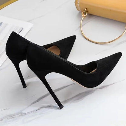 Sexy black high heels Shallow Mouth Shoes