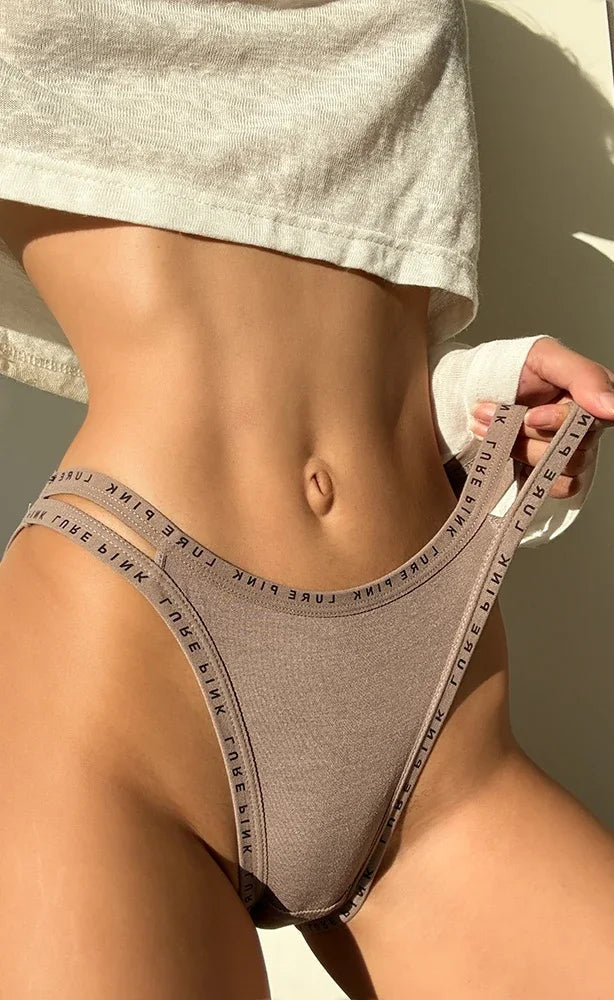 Letter Waist Belt Cotton Breathable Sexy Lingerie