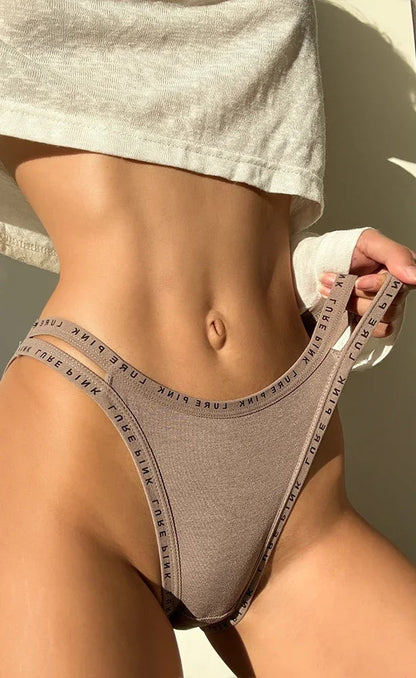 Letter Waist Belt Cotton Breathable Sexy Lingerie