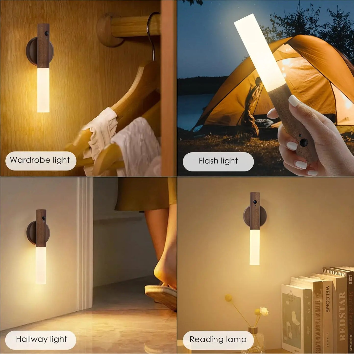 Magnetic LED Wall Lights USB Charge Smart Motion Sensing