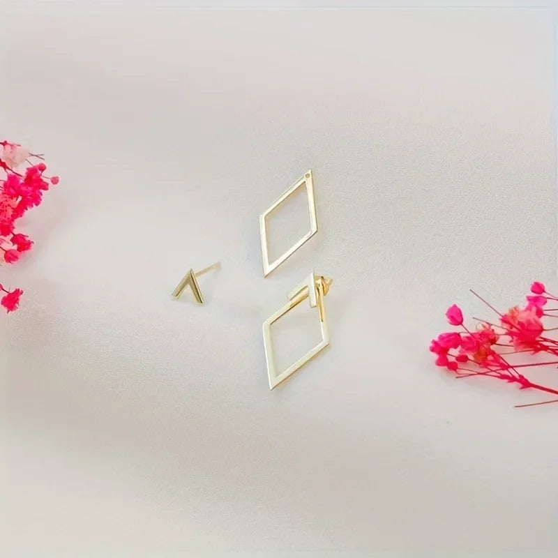 DANA Geometric Square Triangles Stud Earrings