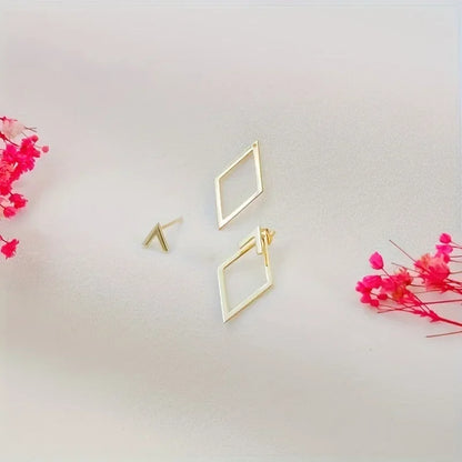 DANA Geometric Square Triangles Stud Earrings