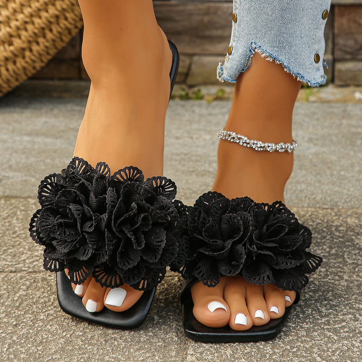 Flower Flat Slippers