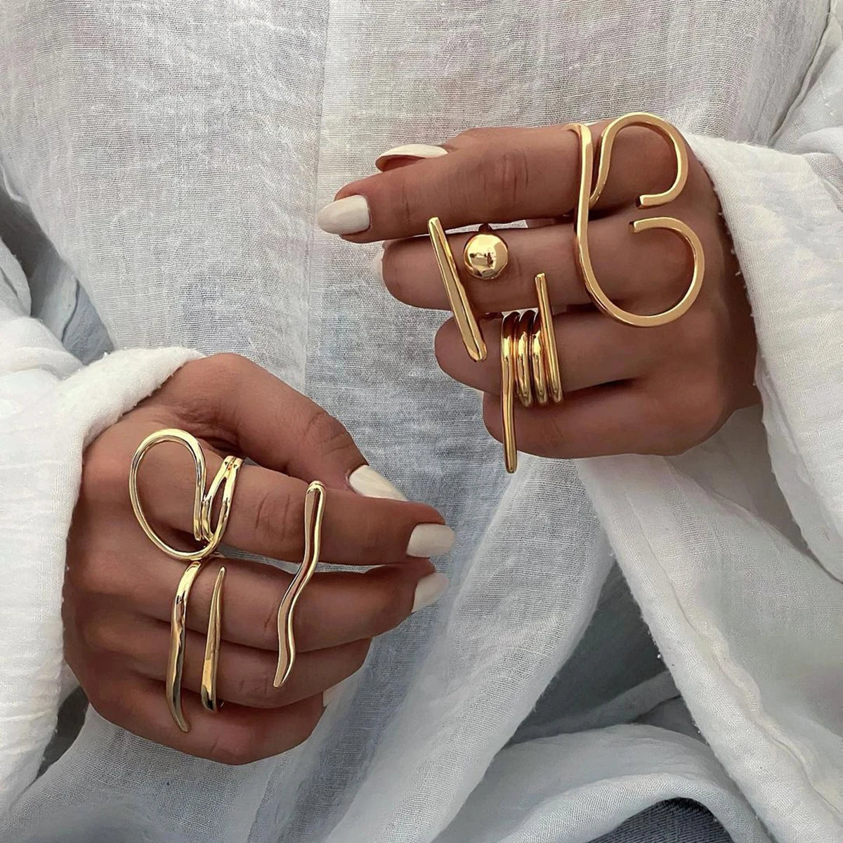 DANA Stainless Steel 18k Gold Ring