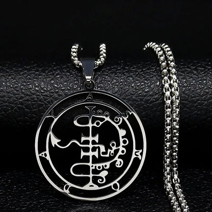 Sigeal Sigil De Lucifer Stainless Steel Satan Necklace