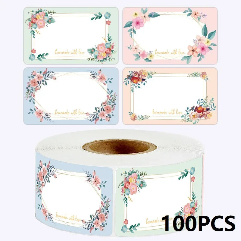50/100/250PCS Flowers Name Lables Sunflowers Packaging Sticker