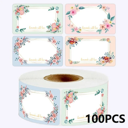 50/100/250PCS Flowers Name Lables Sunflowers Packaging Sticker