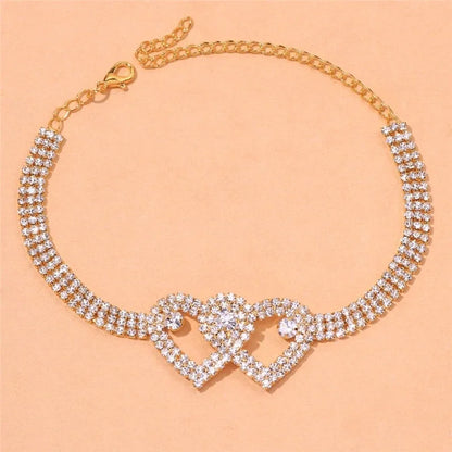 Shiny Cubic Zirconia Chain Anklet Bracelet