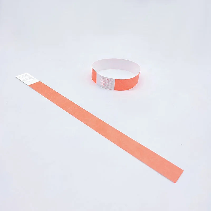 100pcs Colorful Neon Paper Wristbands Mixed Multicolor Waterproof