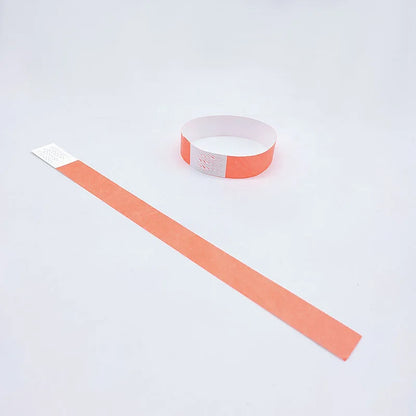 100pcs Colorful Neon Paper Wristbands Mixed Multicolor Waterproof