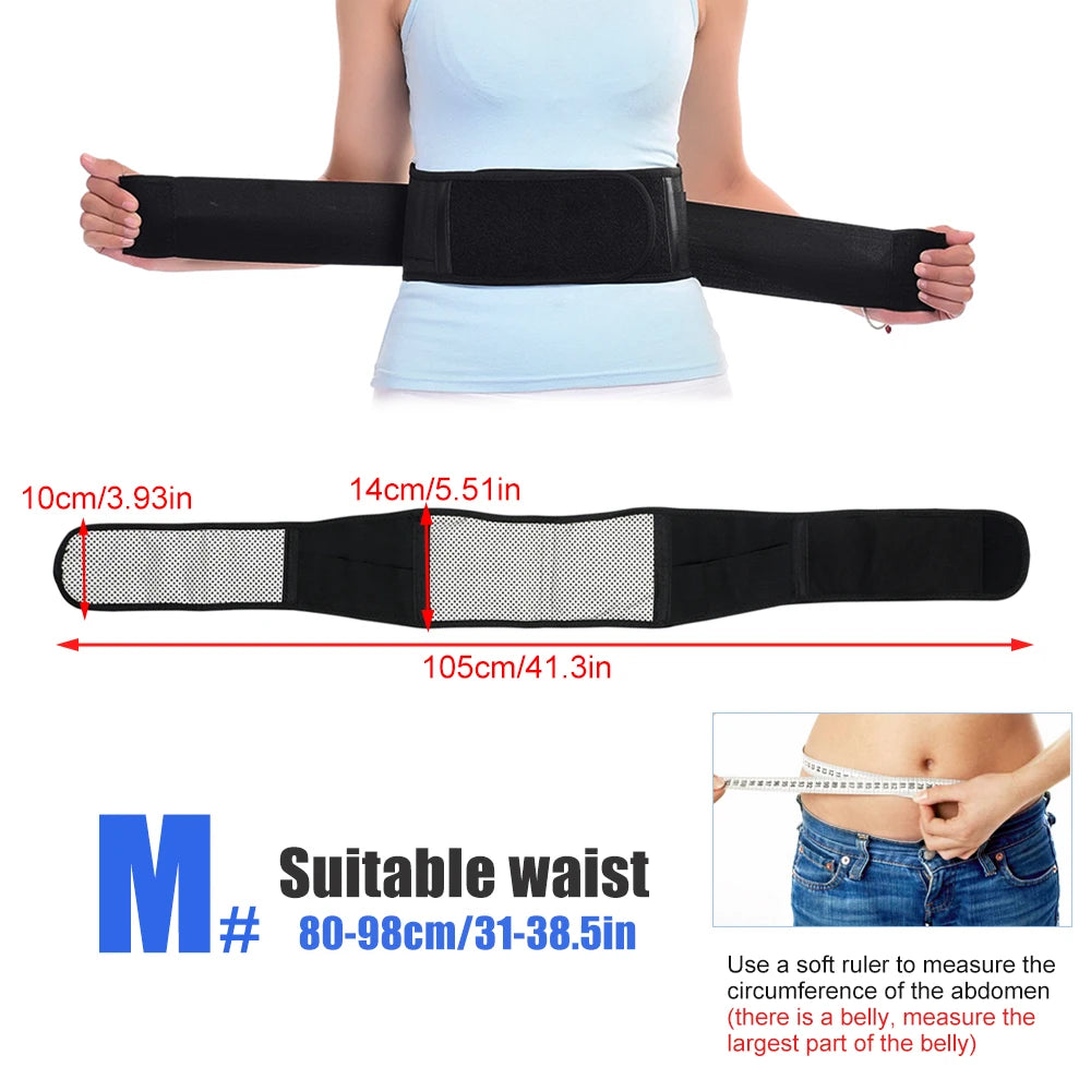1PCS Adjustable Heating Lower Back Brace Support Belt