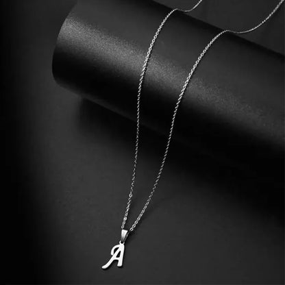 Letter Stainless Steel Letter Glossy Choker Necklaces