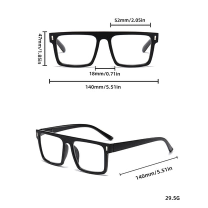 Square Frame Big Face Slimming Reading Glasses