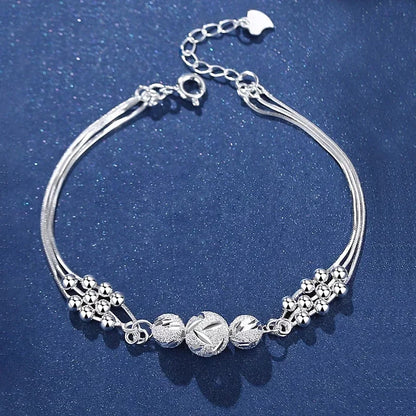 DANA 925 Sterling Silver Bead Ball Bracelets