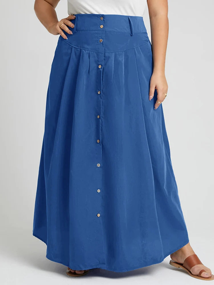 Cargo Elegant High Waist Saias Skirt