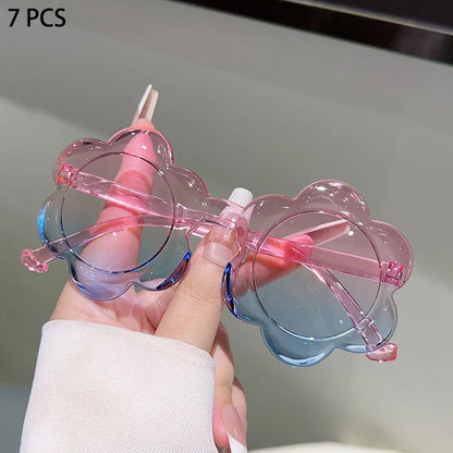 1/7 Pcs Flower Shaped Sunglasses