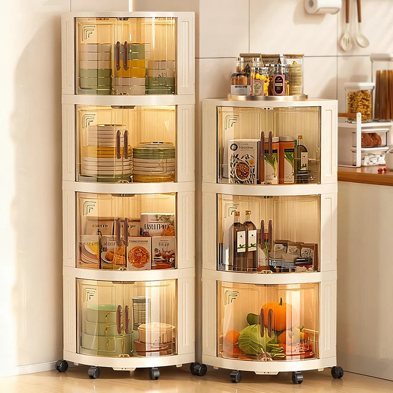 Plastic double-door foldable storage cabinet