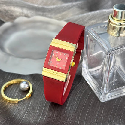 Square Silicone Quartz Small Watch
