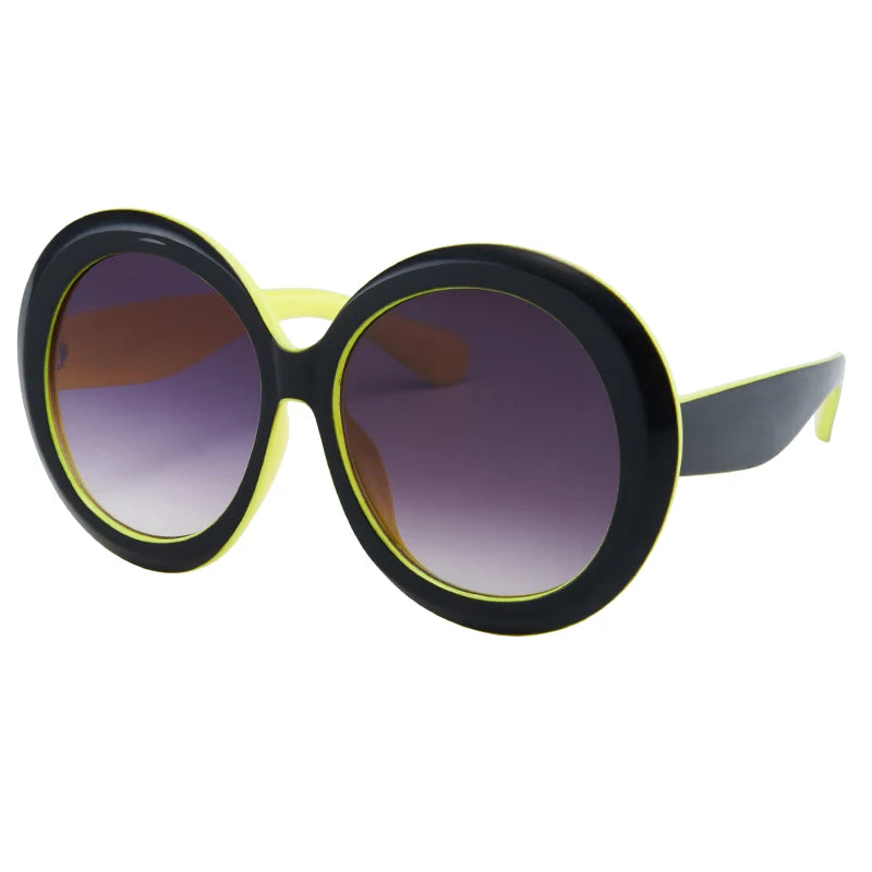 Retro Big Round Frame Sunglasses