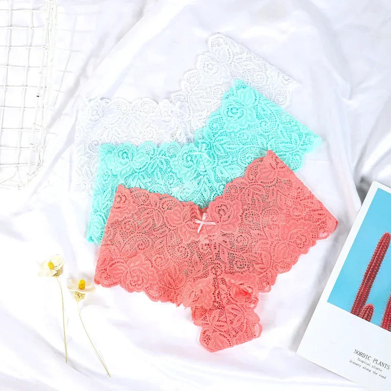 Floral Lace Panties Perspective Underwear Lingerie