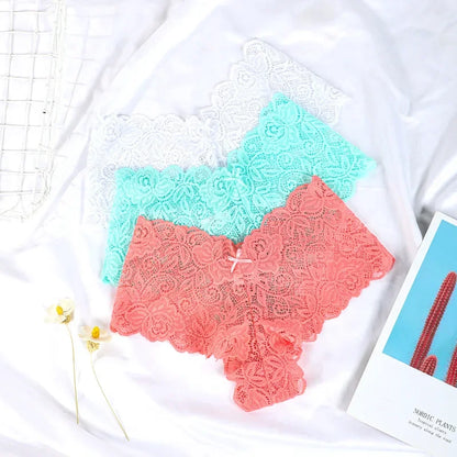 Floral Lace Panties Perspective Underwear Lingerie
